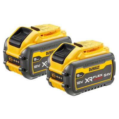 Аккумулятор DEWALT FLEXVOLT DCB547X2, Li-Ion, 18/54 В, 9/3 Ач, 2 шт.