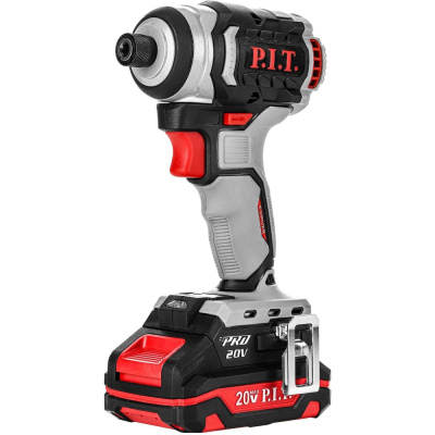 Винтоверт P.I.T. IMPACT аккум. бесщёточный (20В, 230Нм, 3ск, HEX 1/4, 2х2Ач,ЗУ,кейс)