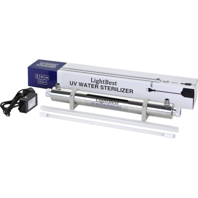 Уф стерилизатор для обеззараживания воды LightBest sde-014, uv-1gpm, 1x14w