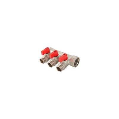Коллектор с отсекающими кранами, 1х3 вых Valtec