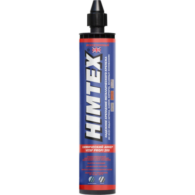 Хим анкер HIMTEX VESF PROFI 200 (300 мл) Для любого бетона, кирпича (всесезонный) + 1 насадка