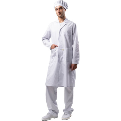 Халат для защиты от механических воздействий (истирания) и ОПЗ тип D Москвичка антистатический, мужской М-105 белый, 112-116, 194-200 4670319526063