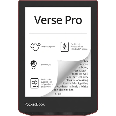 Книга электронная PocketBook 634 Verse Pro Passion Red (PB634-3-WW)