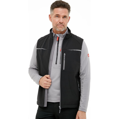 Жилет утепленный SoftShell мужской TRUD FITTER 2611, черный/серый, 2XL (52/54)