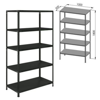 Металлический стеллаж BRABIX ГРАФИТ MS KD-180/50-5 291270