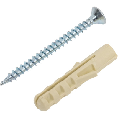 Дюбель SORMAТ NAT, 5x25, шуруп 3,0x35, 75 шт