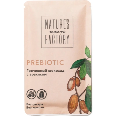 Шоколад Фабрика нашей природы гречишный PREBIOTIC с арахисом, 20гх6шт/уп