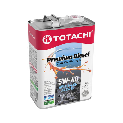 Моторное масло TOTACHI Premium Diesel Fully Synthetic CJ-4/SN 5W-40 4л