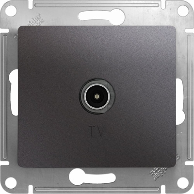 TV розетка Systeme Electric Glossa Графит оконечная 1DB