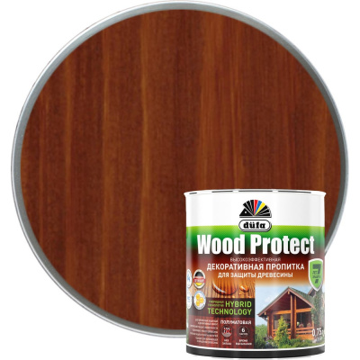 Пропитка для защиты древесины Dufa Wood Protect махагон 750 мл