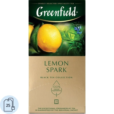 Чай Greenfield Lemon Spark черный фольгир.25пак/уп 0711-10,172699