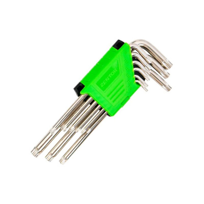 Набор длинных ключей Zentor Torx, 9 шт