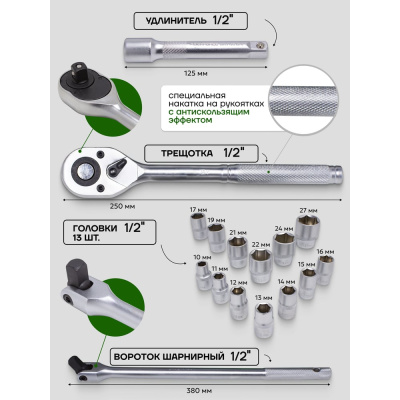 Набор инструментов 1/2" от бренда ROCKFORCE