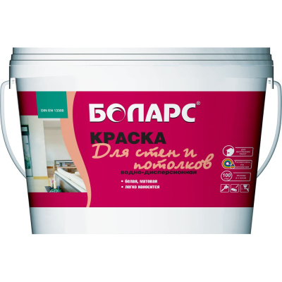 Краска БОЛАРС для стен и потолков 2100, 3.0 кг