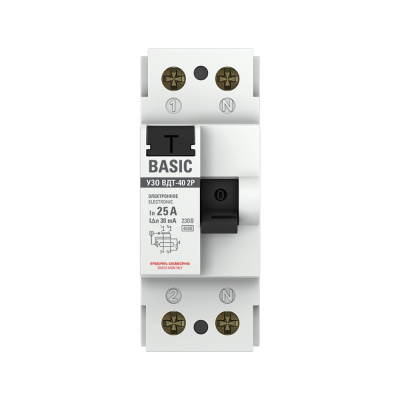 Электронное устройство защитного отключения EKF ВДТ-40 Basic elcb-2-25-30e-sim
