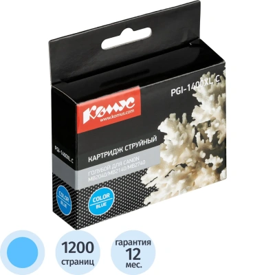 Картридж струйный Комус PGI-1400XL C гол.для Canon MB2040/MB2140/MB2740