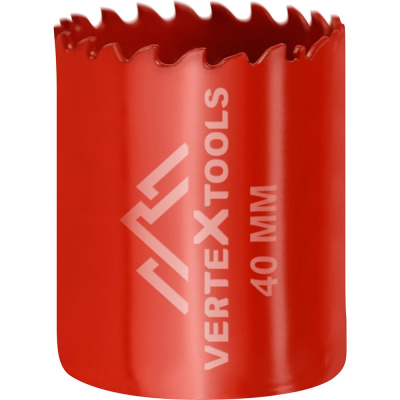 Коронка биметаллическая по металлу 40 мм vertextools