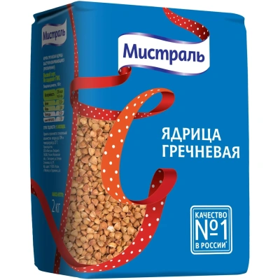 Гречка крупа МИСТРАЛЬ ядрица, 2кг