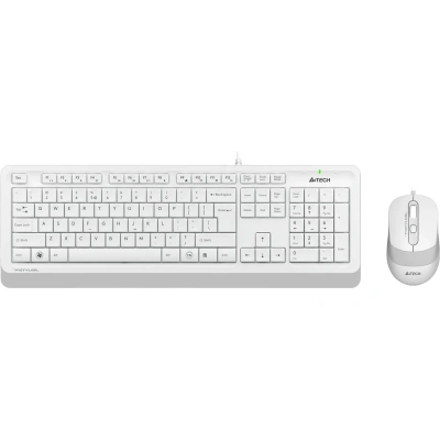 Набор клавиатура+мышь A4Tech Fstyler F1010 клав:бел/сер мышь:бел/сер USB