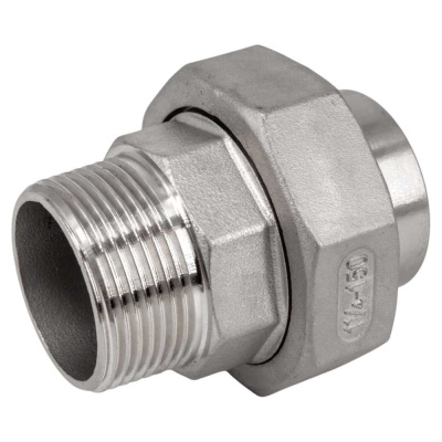 Американка NEWKEY c/нр нержавеющая сталь AISI304 DN32 (1 1/4), (CF8), PTFE, PN16 NK-AW/M32/4