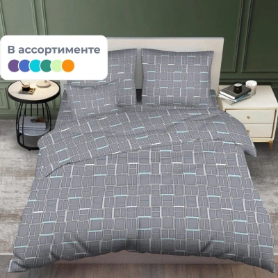 Постельное белье 1,5сп набивн.бязь 140г/м2 (нав.70х70 2шт.), микс