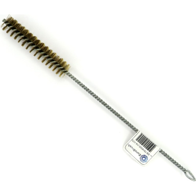 Щетка ерш EuroBrush Д20x100x300 с хв-м + кольцо, ворс гофр латунь 0,20 (код 14-117)