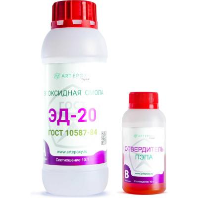 Эпоксидная смола ArtEpoxy ЭД-20 500 гр с отвердителем ПЭПА 50 гр ВИ-21620