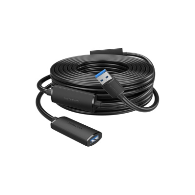Активный кабель-удлинитель VENTION USB 3.0 AM/AF с усилителем - 10м Черный CBMBL
