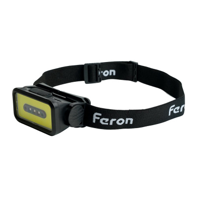 Фонарь налобный FERON TH2315 c аккумулятором 5W, 2000mAh IP44, USB type-C, ABS пластик