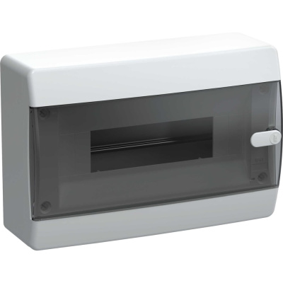 Корпус IEK UNION Compact ЩРН-П-12 IP41, черная прозрачная дверь, пластиковый