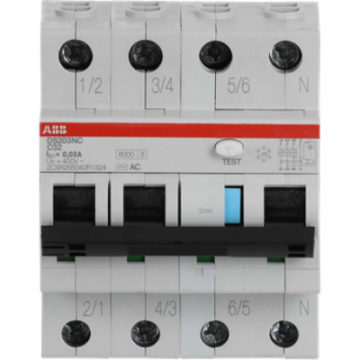 Автоматический выключатель дифференциального тока ABB DS203NC 2CSR256040R1324