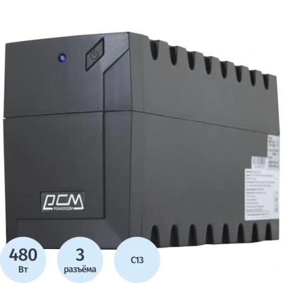 ИБП Powerсom RPT-800A (3 IEC/480Вт)