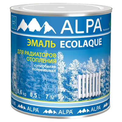 Экоэмаль для радиаторов ALPA 0.5 л
