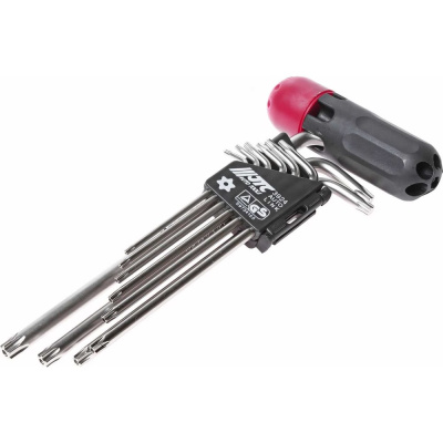 Набор ключей TORX Г-образных JTC T10H - T50H, 9 предметов, 3924