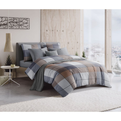 Комплект постельного белья Guten Morgen бязь, рис.1136, Cozy evening, 1.5 спальный
