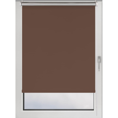 Рулонная штора PRAKTO Blackout Silver 40х160см шоколад