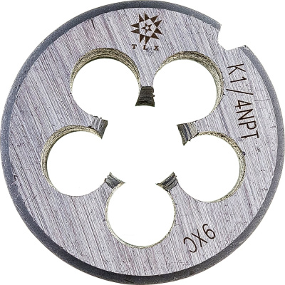 Плашка TLX коническая дюймовая К 1/4"NPT, 18 ниток/дюйм, dнар.38мм 9ХС