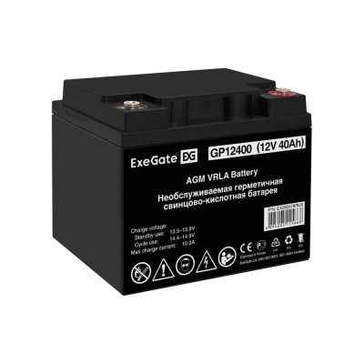 Аккумуляторная батарея GP12400 12 V, 40 A*h, под болт М6 ExeGate