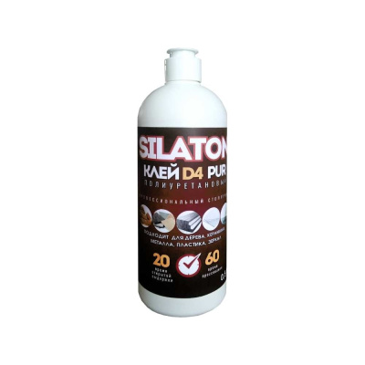 Клей SILATON PUR D4 20.60 для дерева, керамики, металла и стекла, полиуретановый, 0.5 кг PURD4/05