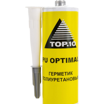 Герметик TOP.10 optimal полиуретановый, серый, 310 мл