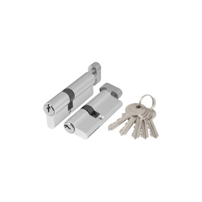 Цилиндровый механизм Ajax (AX102/70) AX1002Knob70 (35+10+25) CP хром с вертушкой