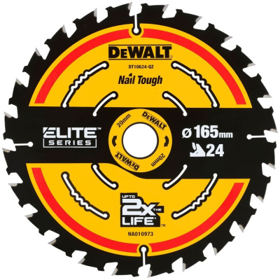 Пильный диск по дереву DEWALT DT10400, 165х20х1.65 мм
