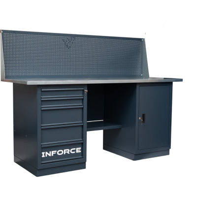 Верстак с драйвером, тумбой и экраном Inforce 1800х686х1350