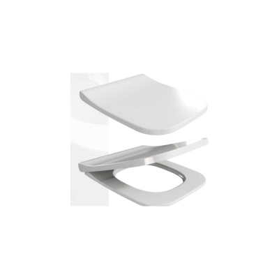Сиденье для унитаза универсальное Teymi Aina Quattro Slim, с микролифтом, быстросъёмное, дюропласт, ультратонкое