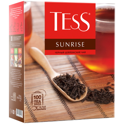Чай TESS Санрайз черный 100 пак/уп
