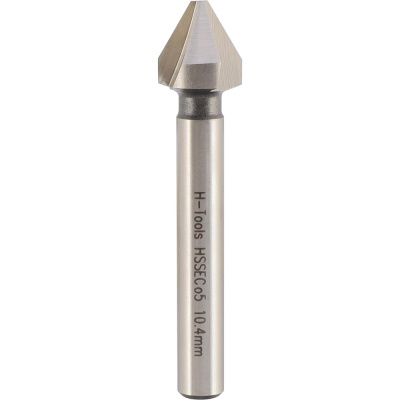 Зенковка H-Tools 60градусов 10.4мм HSSE-Co5 3z DIN334C L-56мм