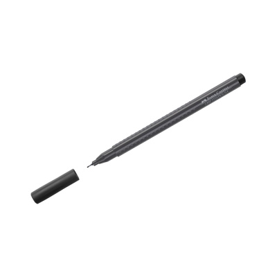 Ручка капиллярная Faber-Castell "Grip Finepen" черная, 0,4мм, трехгранная