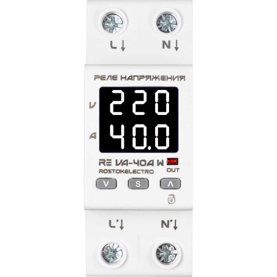 Реле напряжения ROSTOKELECTRO RE VA-40A W 46-558