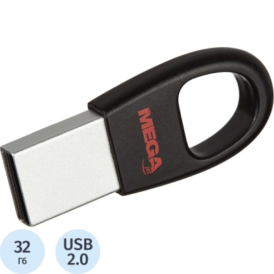 Флеш-память Promega Jet брелок 32GB USB2.0/чер пласт/под лого NTU328U2032GB