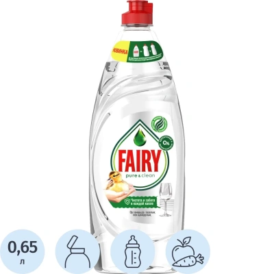 Средство для мытья посуды FAIRY Pure & Clean 650мл